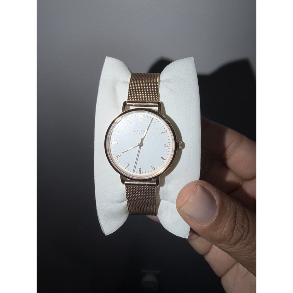 Women's Obaku Brink Lille Wristwatch Needs Battery In Good Used Condition